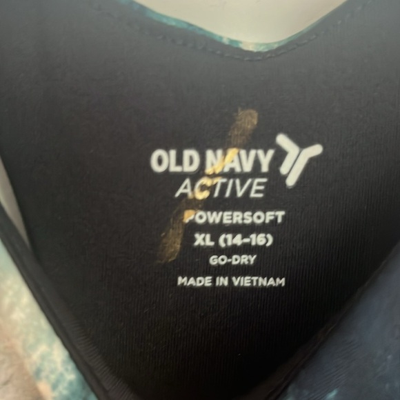 Blue and green Old Navy, active women’s crop top. - Picture 2 of 3